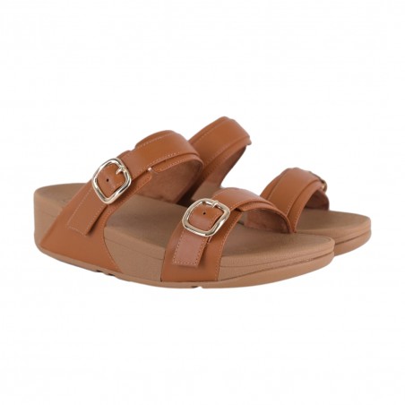 CIABATTA LULU ADJUSTABLE LEATHER SLIDES FIT FLOP ES7 592