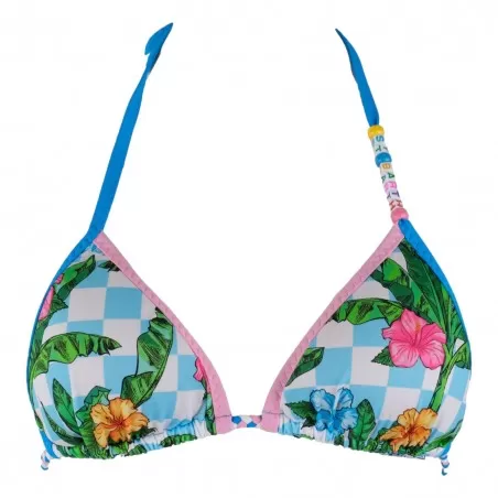 TRIANGLE TOP DOUBLE FACE STRING PALM 2131 MC2 SAINT BARTH LEAHSTRING 01983B