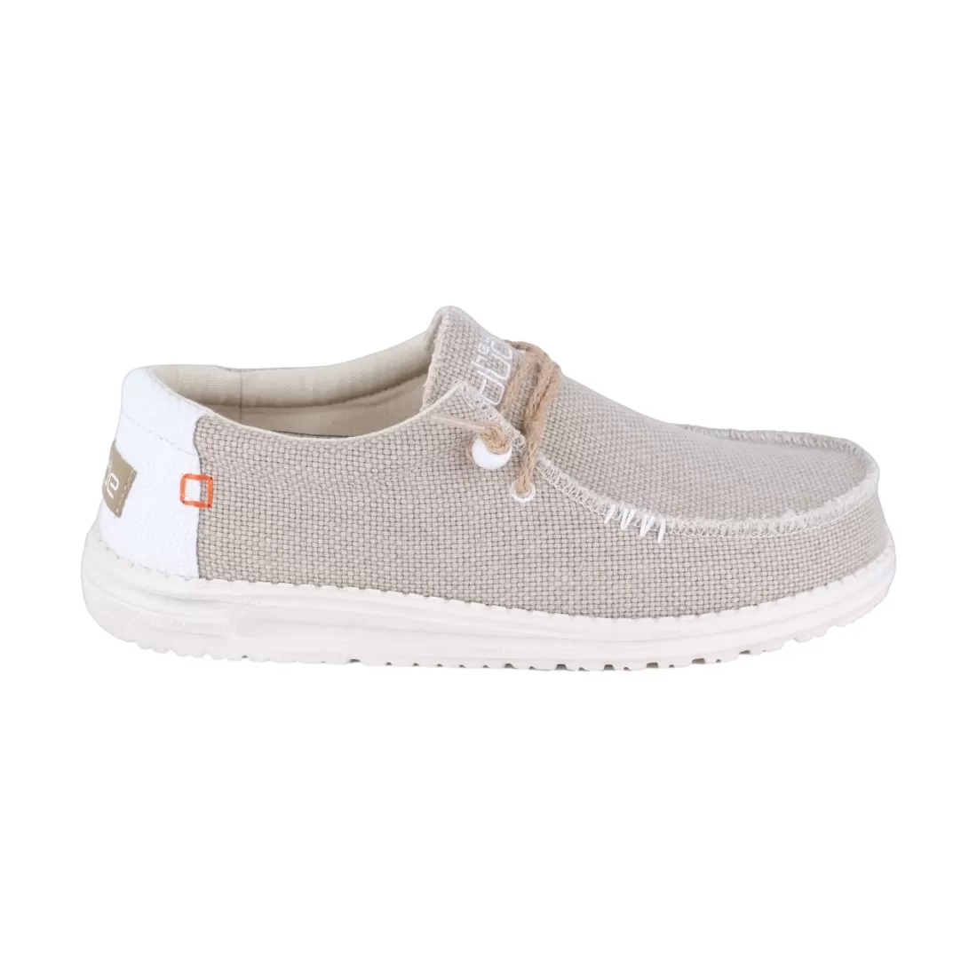 MOCASSINO LACCI IN TESSUTO HEY DUDE WALLYBRAIDED WHITE