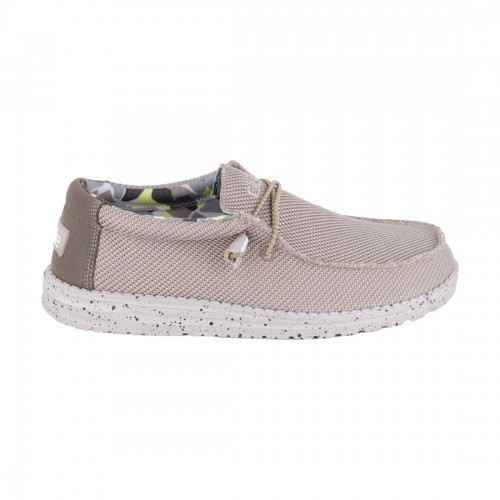 MOCASSINO LACCI IN TESSUTO HEY DUDE WALLYSOX CAMEL