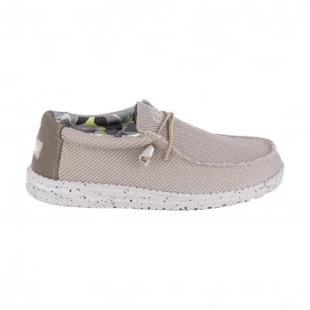 MOCASSINO LACCI IN TESSUTO HEY DUDE WALLYSOX CAMEL