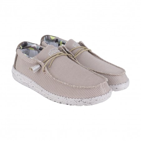 MOCASSINO LACCI IN TESSUTO HEY DUDE WALLYSOX CAMEL
