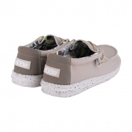 MOCASSINO LACCI IN TESSUTO HEY DUDE WALLYSOX CAMEL