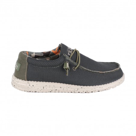 MOCASSINO LACCI IN TESSUTO HEY DUDE WALLYSOX PINE
