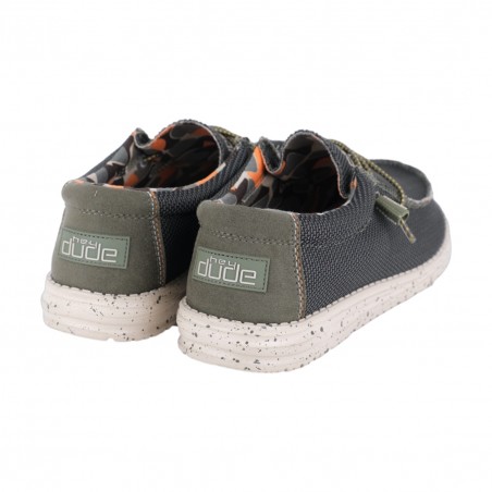 MOCASSINO LACCI IN TESSUTO HEY DUDE WALLYSOX PINE