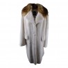 CAPPOTTO LUNGO COLLO LUPO BB COUTURE COURMAYEUR VANIGLIA