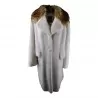 CAPPOTTO LUNGO COLLO LUPO BB COUTURE COURMAYEUR VANIGLIA