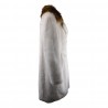 CAPPOTTO LUNGO COLLO LUPO BB COUTURE COURMAYEUR VANIGLIA