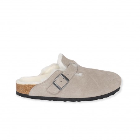SABOT BOSTON  SHEARLING BIRKENSTOCK 1017651 STONE