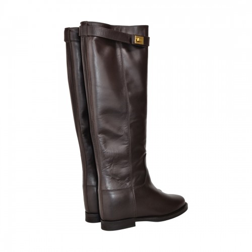 ロングブーツ VIA ROMA 15 FW25 STIVALE CON LUCCHETTO (3807 TESTADIMORO) stivale-con-lucchetto-via-roma