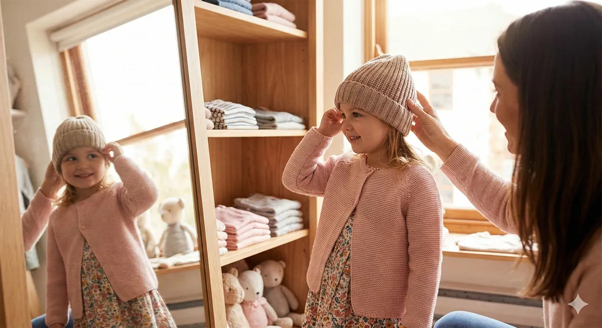 Dettaglio abbigliamento bambino di qualità